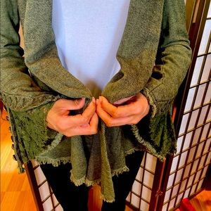 Olive green cardigan